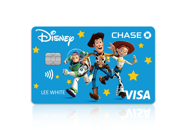 Buzz, Woody and Jesse Visa card