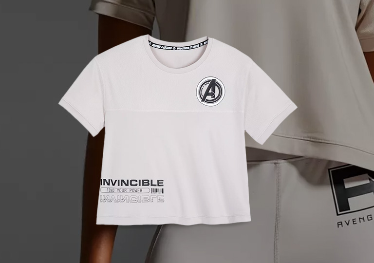 Marvel Avengers' Fitness Top for Women &ndash; Taupe