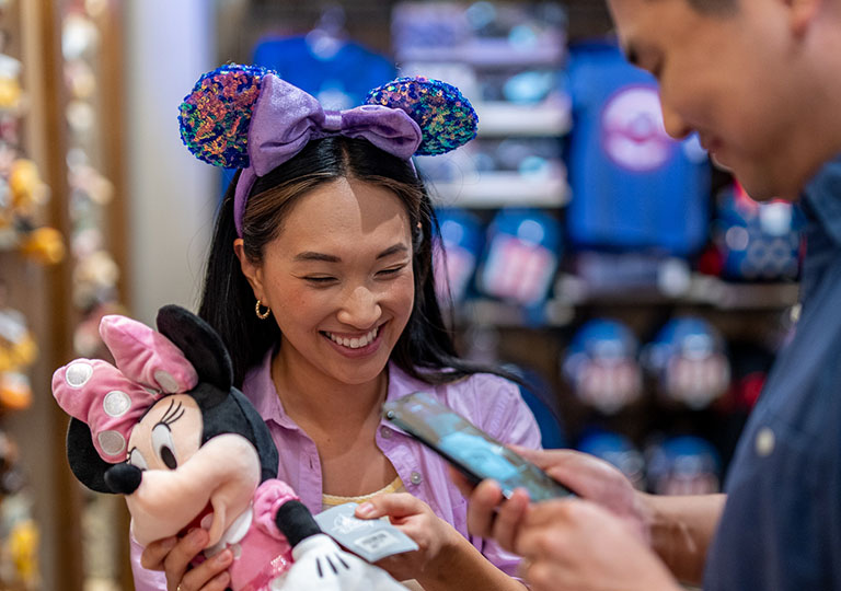 Guest purchasing merchandise