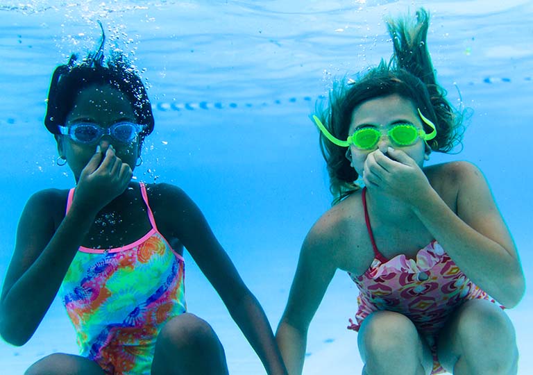 Girls under water
