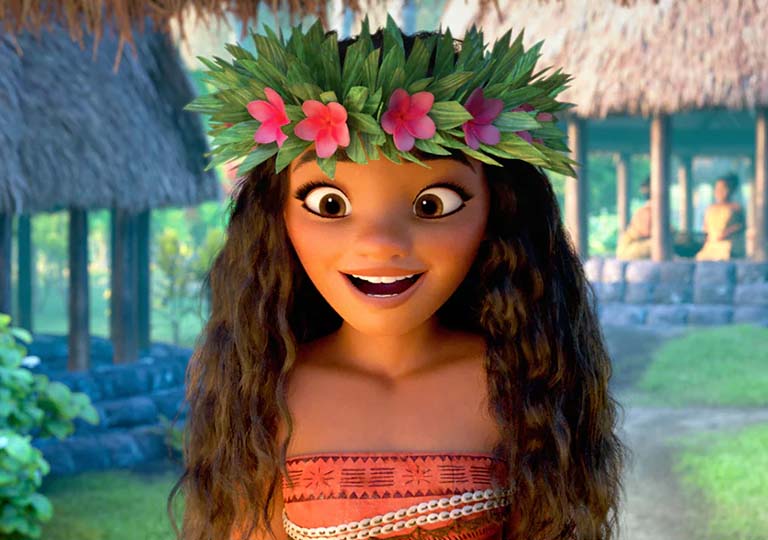 Moana smiling