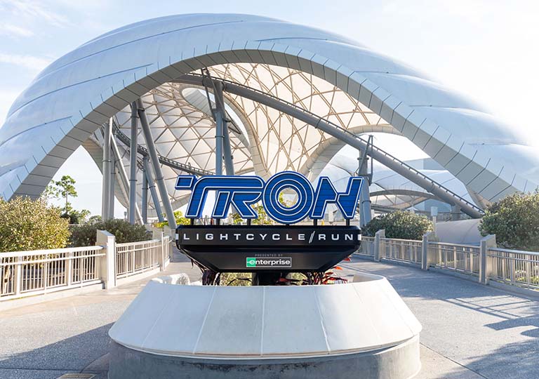 Front entrance of TRON Lightcycle/Run