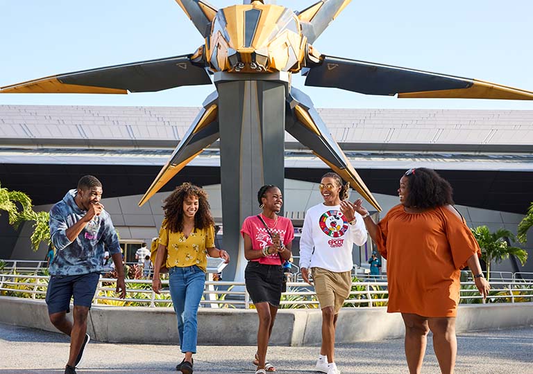 Guests outside of Guardians of the Galaxy: Cosmic Rewind