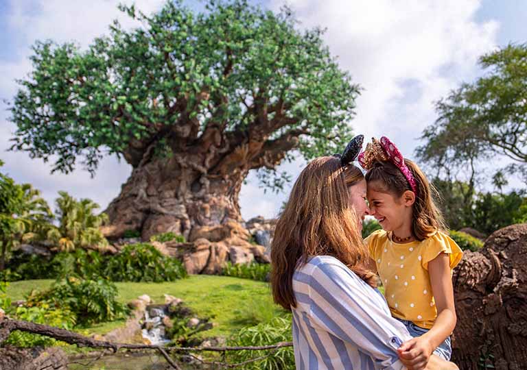 Mom and daughter near the Tree of Life