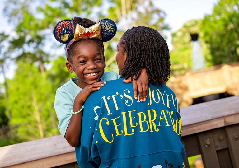 Guests wearing merchandise