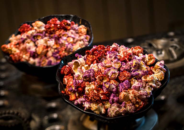 Assorted popcorn at Kat Saka's Kettle
