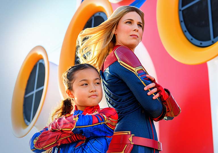 Captain Marvel with guest
