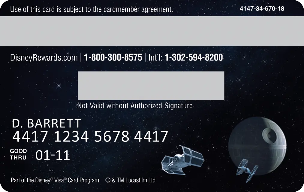 08 Darth Vader Card Design Classic Back