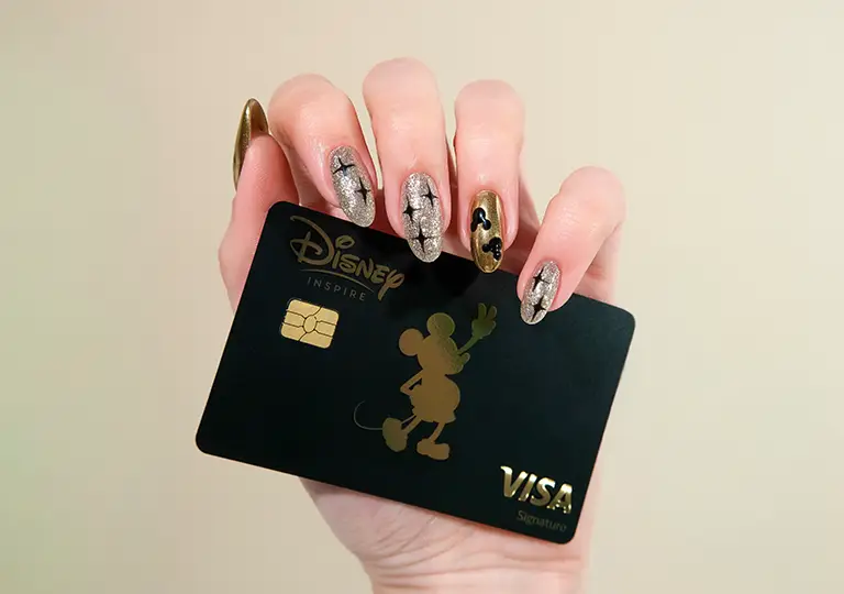 Icon Nail art with Inspire Visa Card