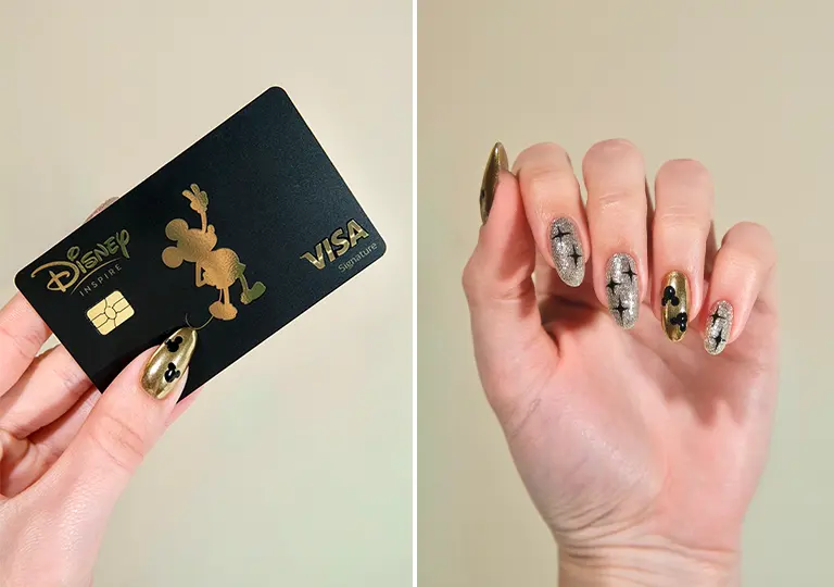 Inspire Mickey Icon card with finished nails