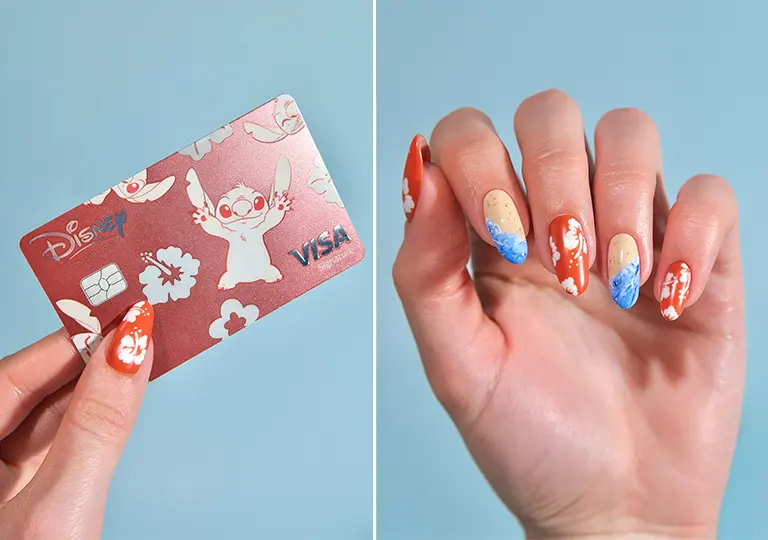 Stitch Card art and Nail design