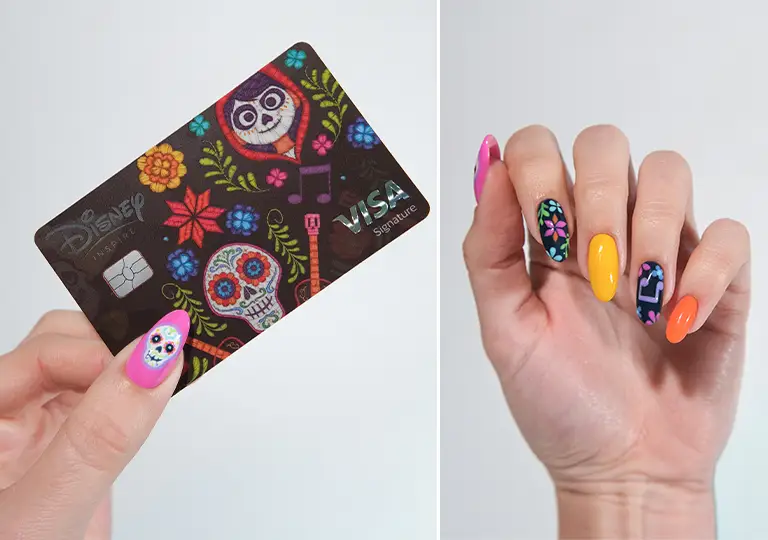 Stitch nail art with Coco Inspire visa Card