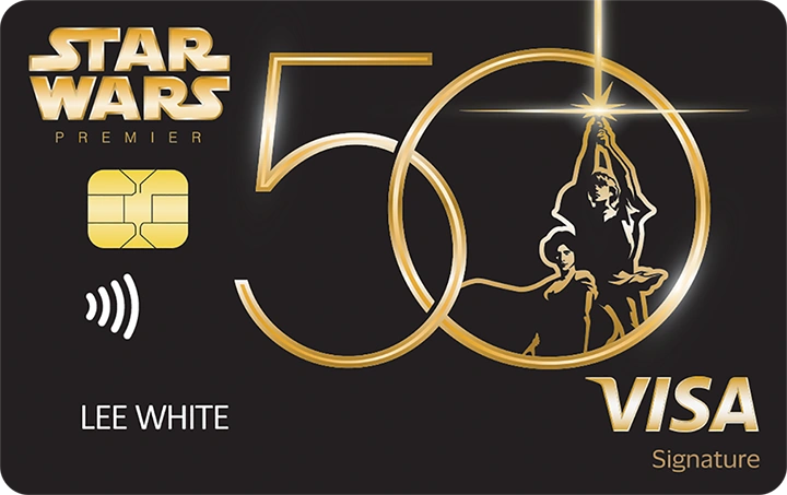 Star Wars 50th Anniversary Card Design Premier Front